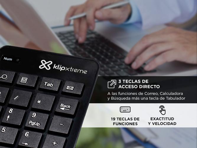 Teclado Numérico KlipXtreme Zypher Inalámbrico KNP-110 - 2