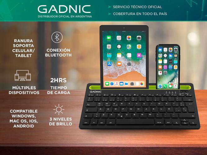 Teclado Bluetooth Gadnic Bluetooth Android IOS Windows Outlet - 1