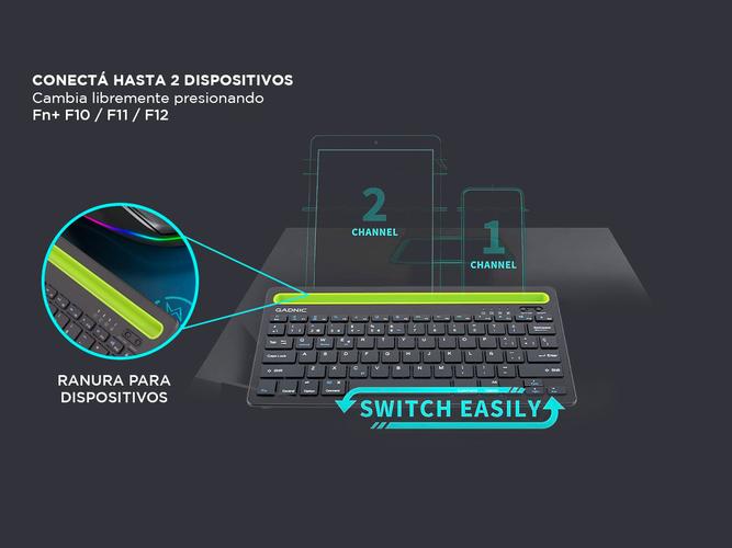 Teclado Bluetooth Gadnic Bluetooth Android IOS Windows - 2