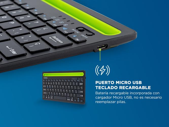 Teclado Bluetooth Gadnic Bluetooth Android IOS Windows - 3