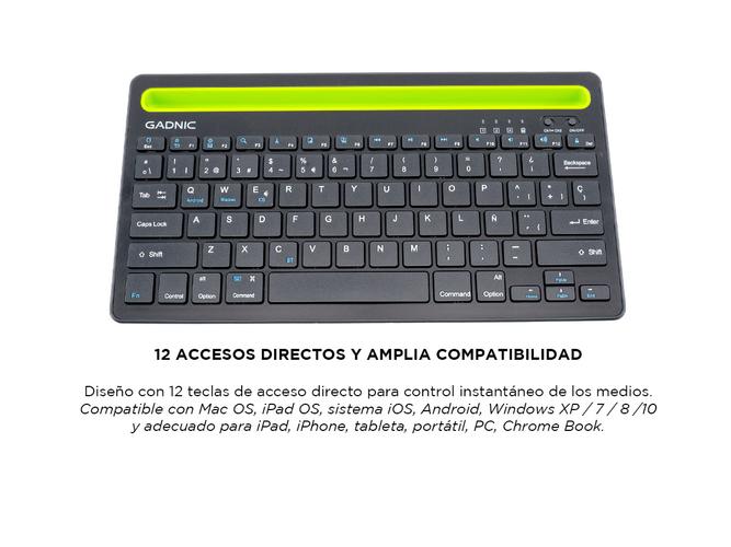 Teclado Bluetooth Gadnic Bluetooth Android IOS Windows - 4