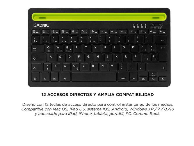 Teclado Bluetooth Gadnic Bluetooth Android IOS Windows Outlet - 4