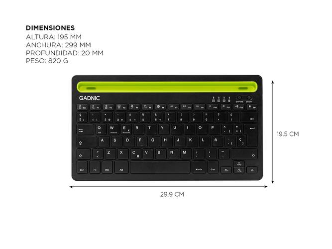 Teclado Bluetooth Gadnic Bluetooth Android IOS Windows Outlet - 5