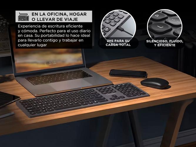 Teclado Inalámbrico Gadnic Universal Recargable - 3