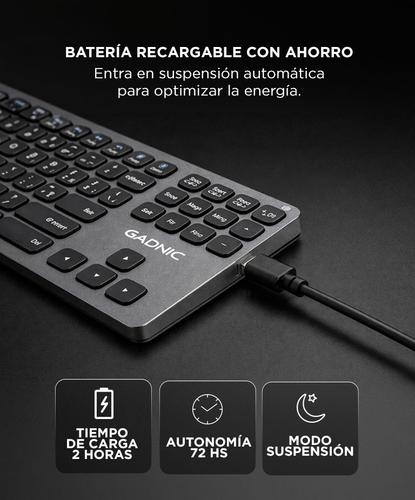 Teclado Inalámbrico Gadnic Universal Recargable - 3