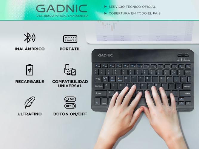 Teclado Inalámbrico Gadnic Mini Universal Recargable - 1