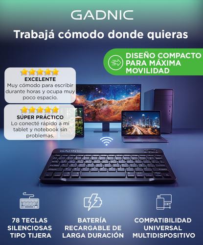 Teclado Inalámbrico Gadnic Mini Universal Recargable - 1