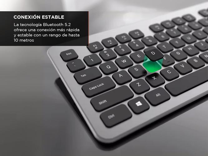 Teclado Inalámbrico Gadnic Bluetooth  USB 24G 104 Teclas Compatible con Windows iOS Android - 3