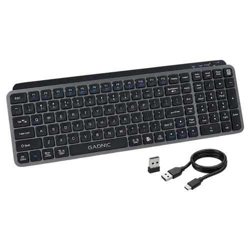 Teclado Inalámbrico Gadnic BT Dual Mode USB Recargable  24G - 0
