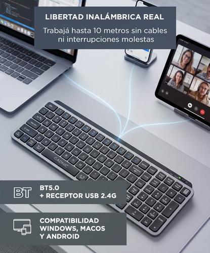 Teclado Inalámbrico Gadnic BT Dual Mode USB Recargable  24G - 2