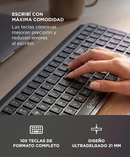 Teclado Inalámbrico Gadnic BT Dual Mode USB Recargable  24G - 3