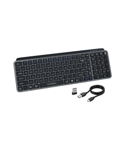 Teclado Inalámbrico Gadnic BT Dual Mode USB Recargable  24G - 6