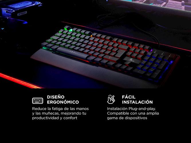 Teclado Gamer X-Tech Armiger USB Español RGB - 3
