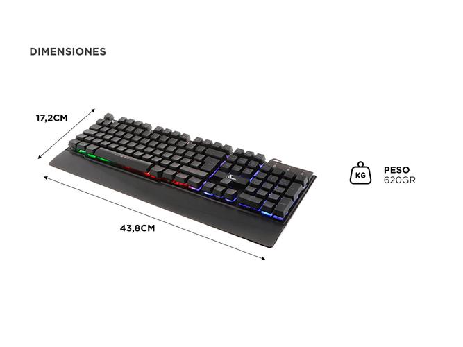 Teclado Gamer X-Tech Armiger USB Español RGB - 4