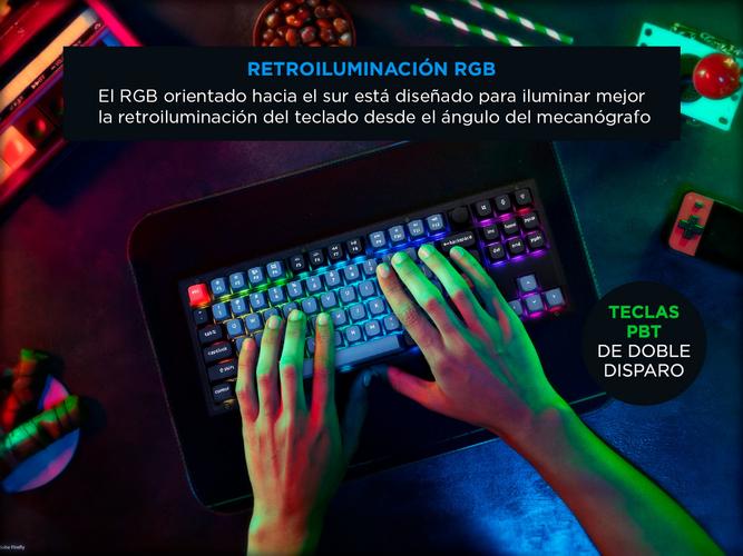 Teclado Mecánico Keychron V3 MAX Inalámbrico 80% Switch Rojo Retroiluminado RGB - 2