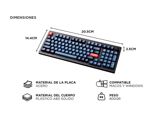 Teclado Mecánico Keychron V5 MAX Inalámbrico 96% Switch Rojo Retroiluminado RGB - 4