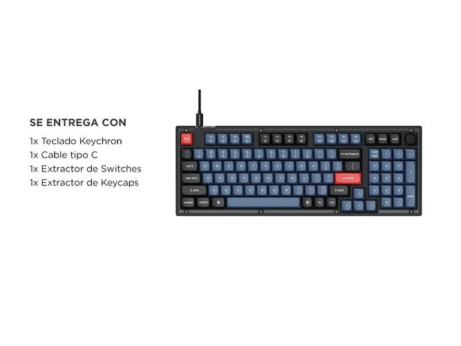 Teclado Mecánico Keychron V5 MAX Inalámbrico 96% Switch Rojo Retroiluminado RGB - 5