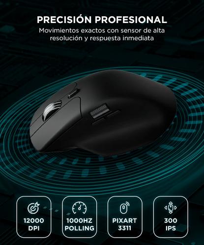 Mouse Inalambrico Keychron M6 Gamer 12000 DPI Con Sensor PixArt Negro  - 2