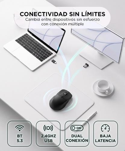 Mouse Inalambrico Keychron M6 Gamer 12000 DPI Con Sensor PixArt Negro  - 4
