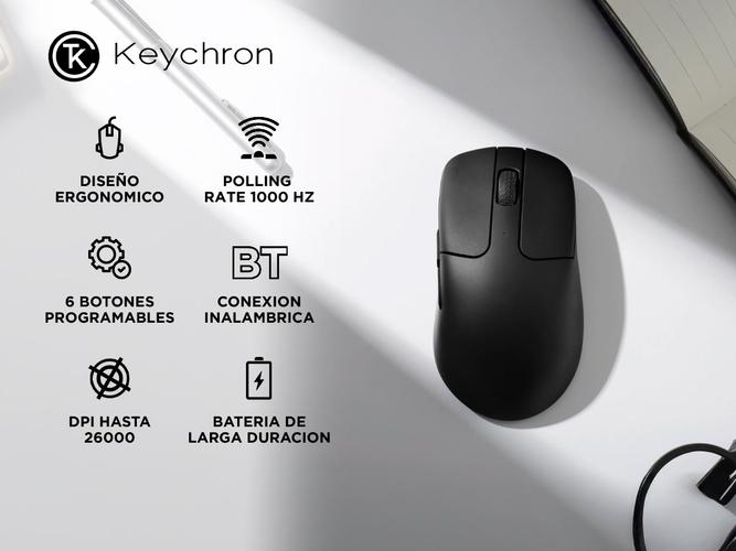 Mouse Inalámbrico Keychron M2 Negro - 1