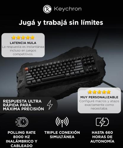 Teclado Keychron V3 Ultra 8K Wireless Custom Mechanical Keyboard - 1