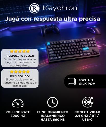 Teclado Mecánico Inalámbrico Personalizado Keychron Q3 Ultra 8K Negro - 1