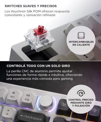 Teclado Mecánico Inalámbrico Personalizado Keychron Q3 Ultra 8K Blanco - 4