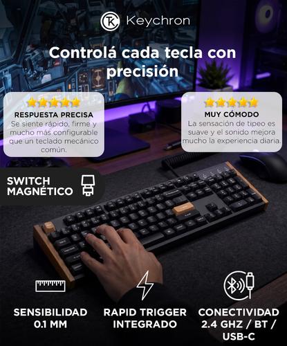 Teclado Personalizado Inalámbrico Keychron K10 HE Con Interruptores Magnéticos - 1