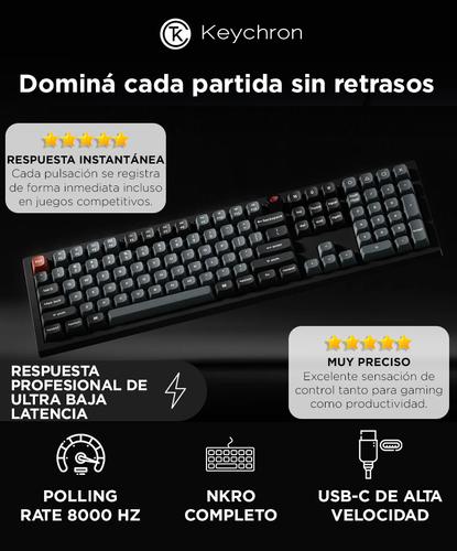 Teclado Keychron V6 8K QMK Wired Custom Mechanical Keyboard - 1
