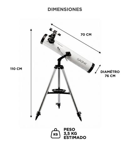 Telescopio Refractor Gadnic 700x76 - 5