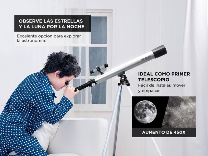 Telescopio Gadnic 600x50 Reflector Astronómico 450x con Pie de Aluminio Outlet - 3