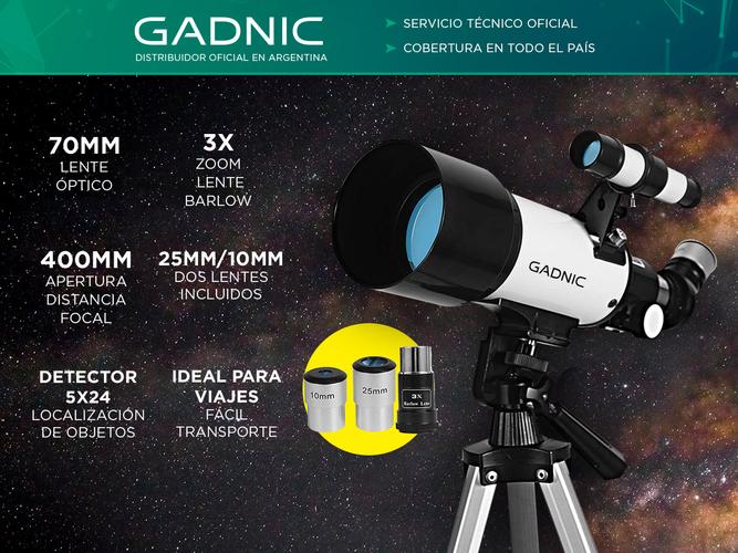 Telescopio Reflector Gadnic Binoculares 400x70 Alta Calidad  - 1