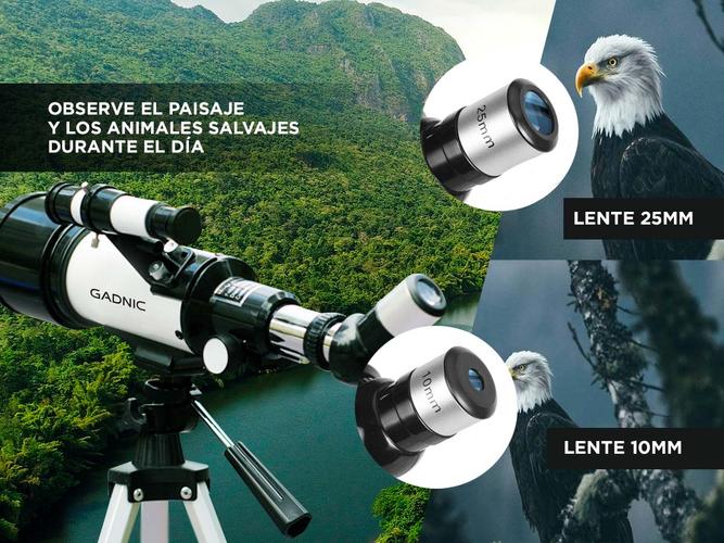 Telescopio Reflector Gadnic Binoculares 400x70 Alta Calidad  - 2