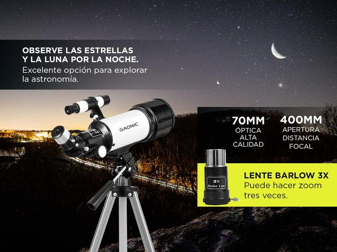Telescopio Reflector Gadnic Binoculares 400x70 Alta Calidad  - 3