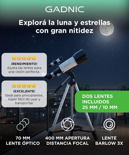 Telescopio Reflector Gadnic Binoculares 400x70 Alta Calidad  - 1