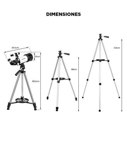 Telescopio Reflector Gadnic Binoculares 400x70 Alta Calidad  - 5