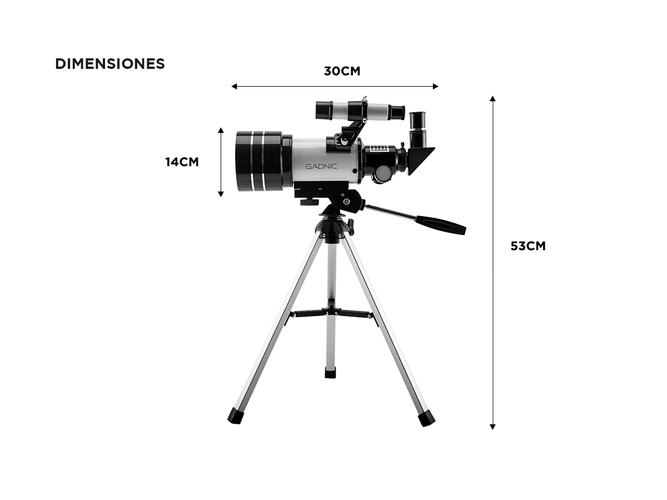 Telescopio Reflector Gadnic 300x70 Facil De Montar  - 5