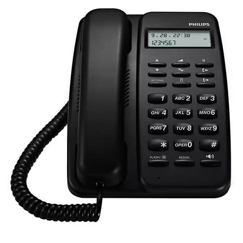 Teléfono con Cable Philips CRD150B Negro - 0