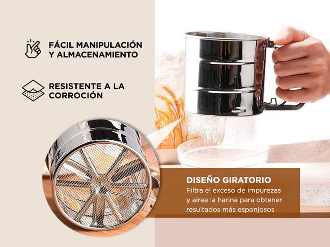 Tamizador Harina Gadnic Manual Acero Inoxidable - 2