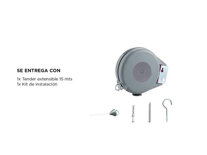 Tender Ropa Gadnic Tendedero Pared Extensible 15 mts - 4