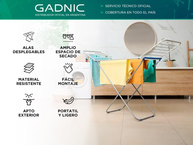 Tender para Ropa Gadnic Pie de Aluminio Reforzado - 1