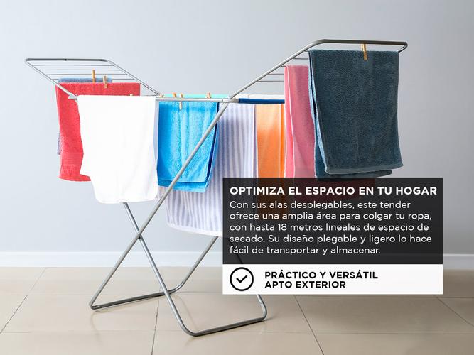 Tender para Ropa Gadnic Pie de Aluminio Reforzado - 2