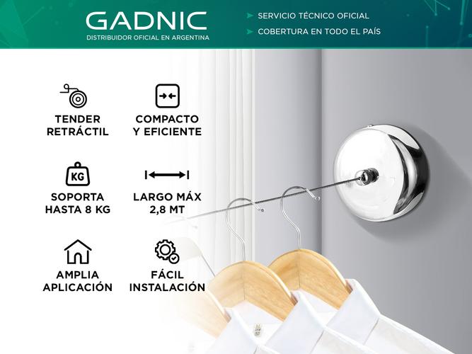 Tender Tendedero Gadnic Nylon Retráctil Extensible  - 1