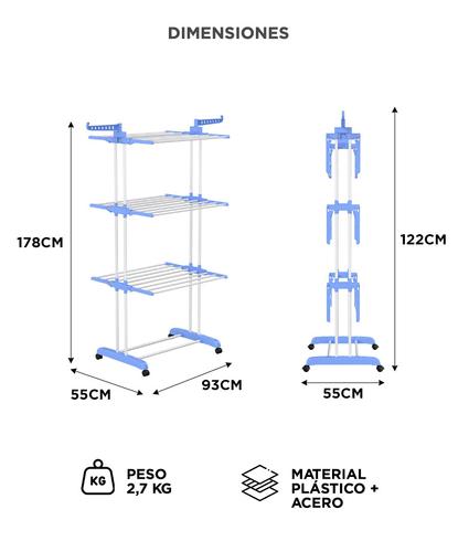 Tender de Ropa Vertical Gadnic Plegable para Interiores capacidad 30 Kg  - 3