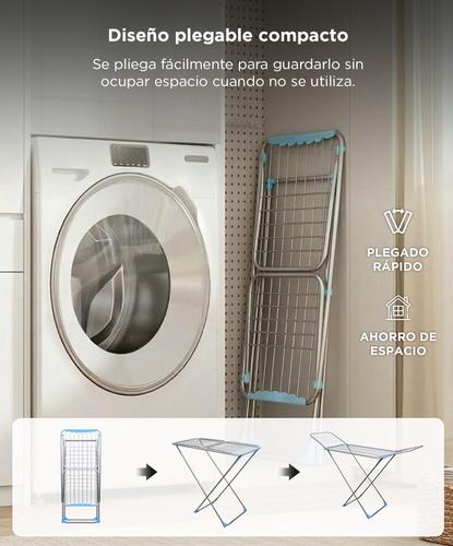 Tender Plegable Gadnic Para Ropa Gran Capacidad Estructura De Metal - 2