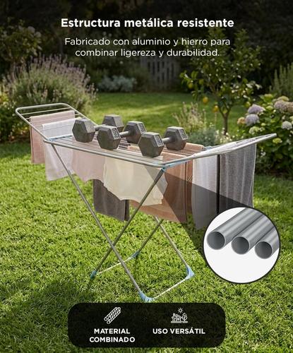 Tender Plegable Gadnic Para Ropa Gran Capacidad Estructura De Metal - 3