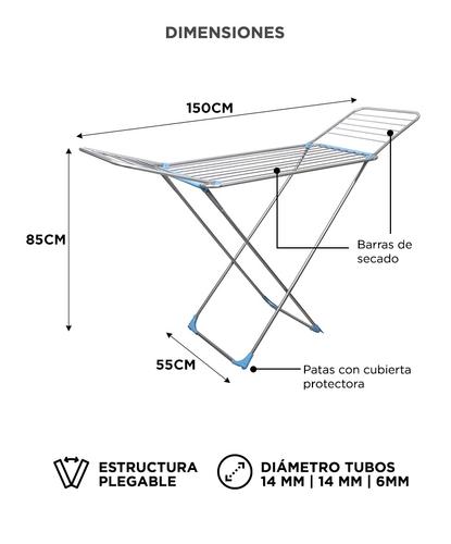 Tender Plegable Gadnic Para Ropa Gran Capacidad Estructura De Metal - 5