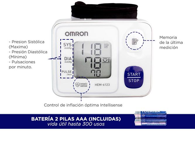 Tensiometro Omron Muñeca HEM-6123 Monitor tensión arterial - 4