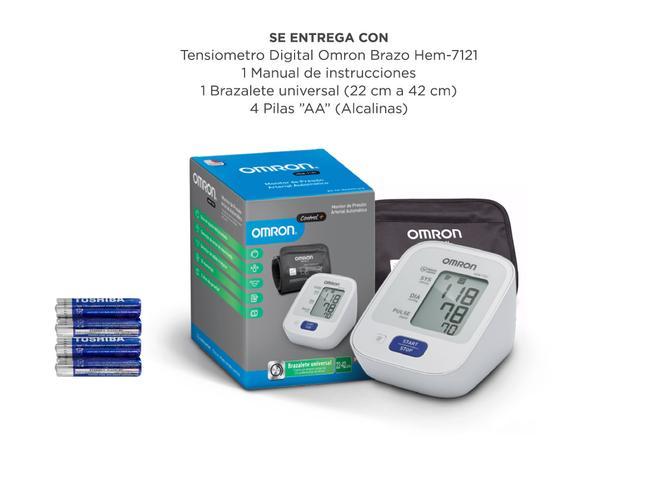 Tensiometro Omron HEM-7121 de brazo detector de error 30 memorias - 4