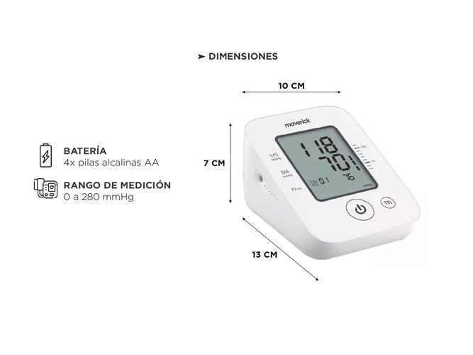 Tensiómetro digital de brazo Maverick YE-650D automático con altavoz - 4